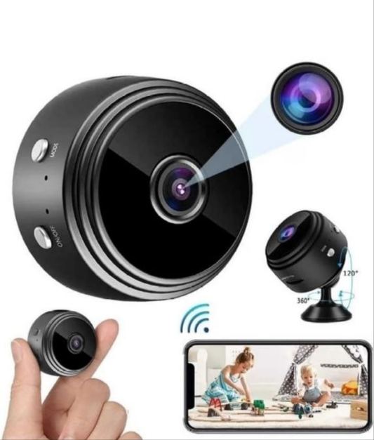 AB SmartEye Mini Wireless WiFi Security Camera | HD 1080p Indoor Video Recorder with Low Light Vision | Portable & Magnetic | Home, Office, and Baby Monitor